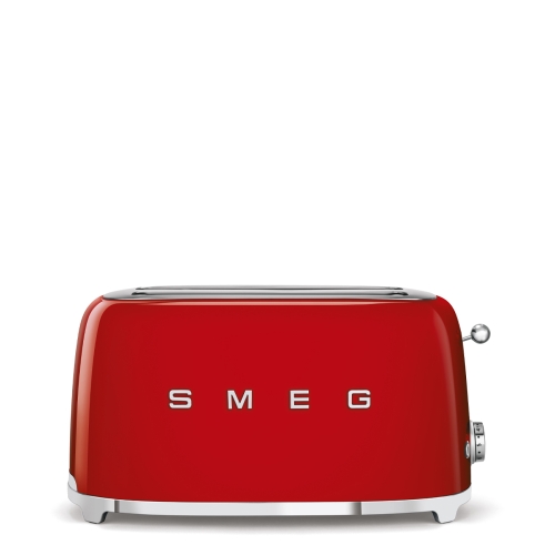 SMEG retro 4 szeletes kenyérpirító, piros TSF02RDEU