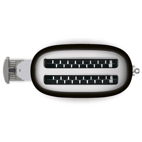 SMEG retro 4 szeletes kenyérpirító, fekete TSF02BLEU