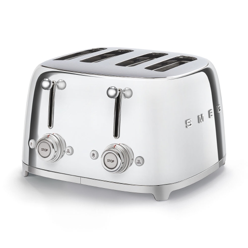 SMEG retro 2x2 szeletes kenyérpirító, acél TSF03SSEU