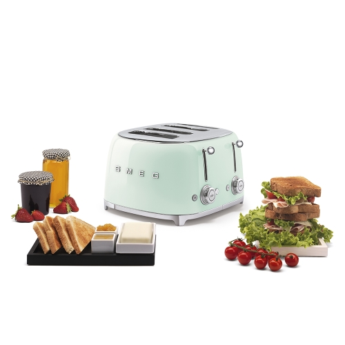 SMEG retro 2x2 szeletes kenyérpirító, világoszöld TSF03PGEU