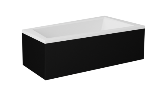 Besco INTIMA 160 cm univerzális elő-és oldallap, matt fekete OAIT-160-NSC