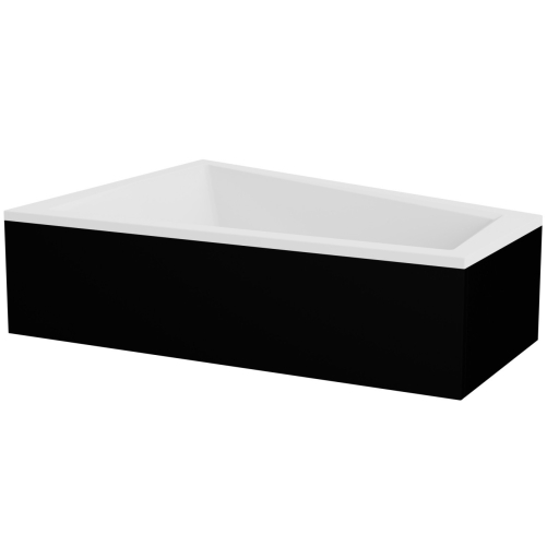 Besco INTIMA DUO 180 cm univerzális elő-és oldallap, matt fekete OAID-180-NSC