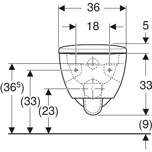 Geberit Selnova fali WC mélyöblítésű készlet Rimfree, WC-ülőkével 501.750.00.1