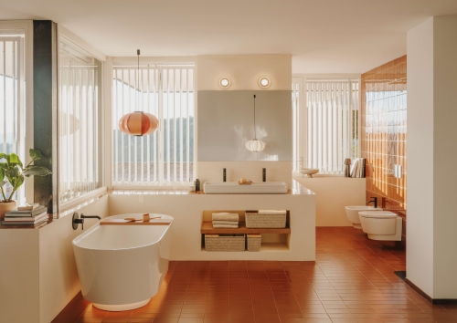 Roca Tura fali bide, matt fehér A357695620