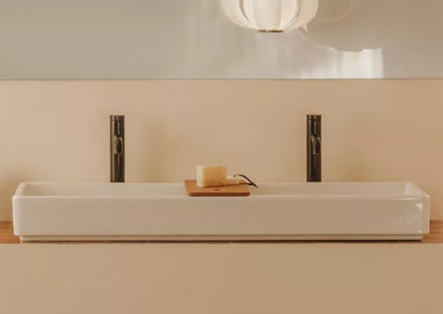 Roca Tura fali mosdó két csaplyukkal 100x43 cm, matt fehér A327699620