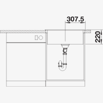 BLANCO PLEON 6 Silgranit mosogató lefolyó-távműködtetővel, törtfehér exc. 527136