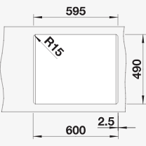 BLANCO PLEON 6 Silgranit mosogató lefolyó-távműködtetővel, törtfehér exc. 527136