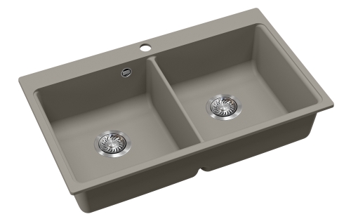 EVIDO Quadro 9 gránit mosogató, 860 x 510 mm, platina 442064
