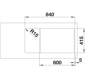 BLANCO FAVUM XL 6 S silgránit mosogató, fekete 526082