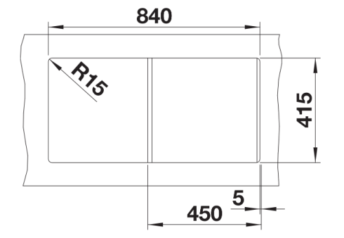BLANCO FAVUM 45 S silgránit mosogató exc.nélkül fehér 524229