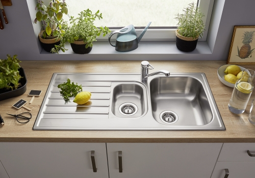 BLANCO LIVIT II 6S rozsdamentes acél mosogatótálca, excenter nélkül (526623 mos+214301 lef) 526623