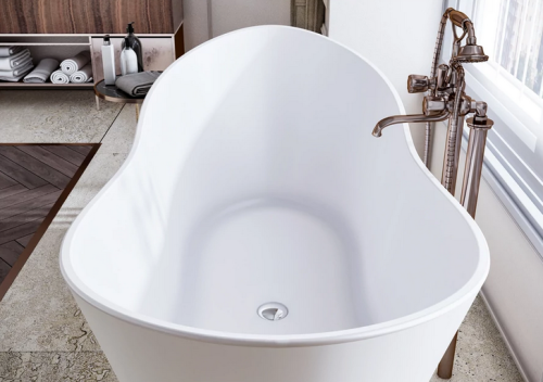 LUNART Tiffany 180x75 cm szabadonálló kád, fényes fehér 5999123007032