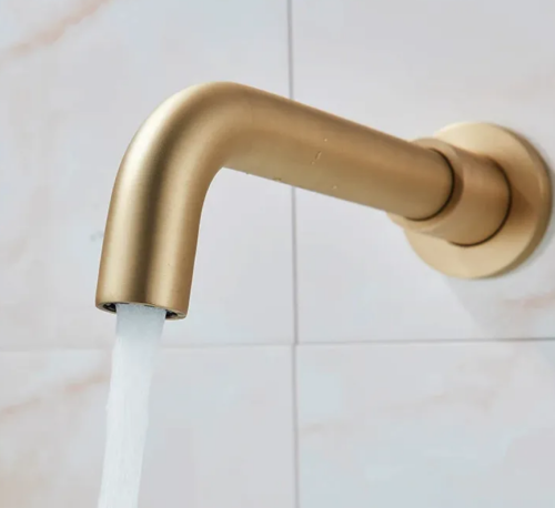 Rea Lungo fali mosdó csaptelep gold brush+ box, matt arany REA-B4109