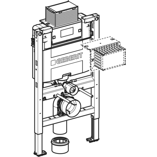 Geberit Duofix fali WC-szerelőelem, 82 cm, Omega 12 cm-es falsík alatti öblítőtartállyal 111.003.00.2