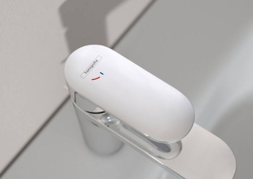 Hansgrohe Vernis Blend 70 CoolStart egykaros mosdócsaptelep push-open lefolyógarnitúrával, króm 71598000