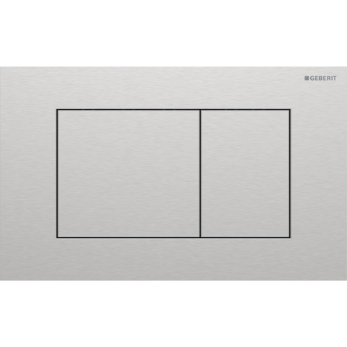 Geberit Sigma40 Square működtetőlap 2 mennyiséges öblítéshez easy-to-clean bevonattal, szálcsiszolt rozsdamentes acél 115.629.FW.1