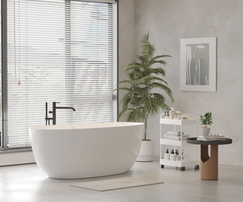 Niwell Zoe 160×75 cm szabadonálló kád, matt fehér NW-KSZ-ZOE160-MW