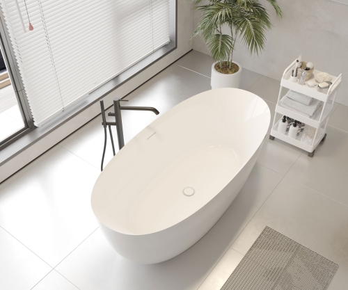 Niwell Zoe 160×75 cm szabadonálló kád, matt fehér NW-KSZ-ZOE160-MW