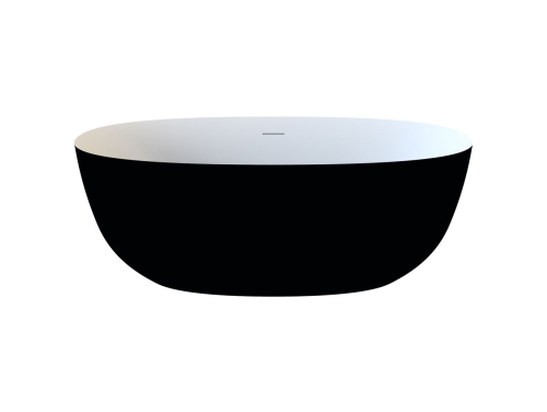 Niwell Zoe matt b&w 160×75 cm szabadonálló kád, matt fekete/fehér NW-KSZ-ZOE160-MBW