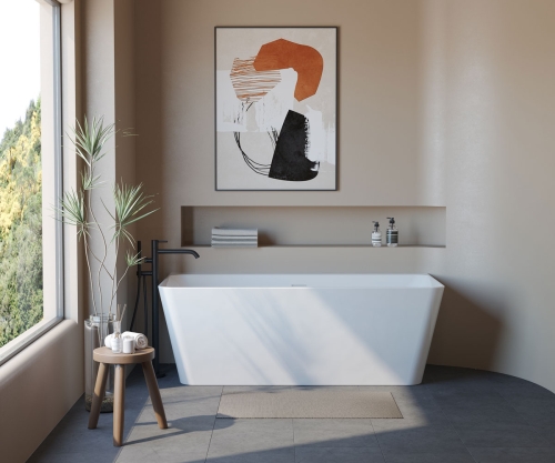 Niwell Gerda matt 170×78 cm szabadonálló kád falhoz, matt fehér NW-KSZ-GER170-MW