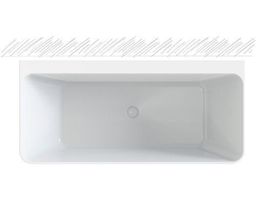 Niwell Gerda matt 170×78 cm szabadonálló kád falhoz, matt fehér NW-KSZ-GER170-MW