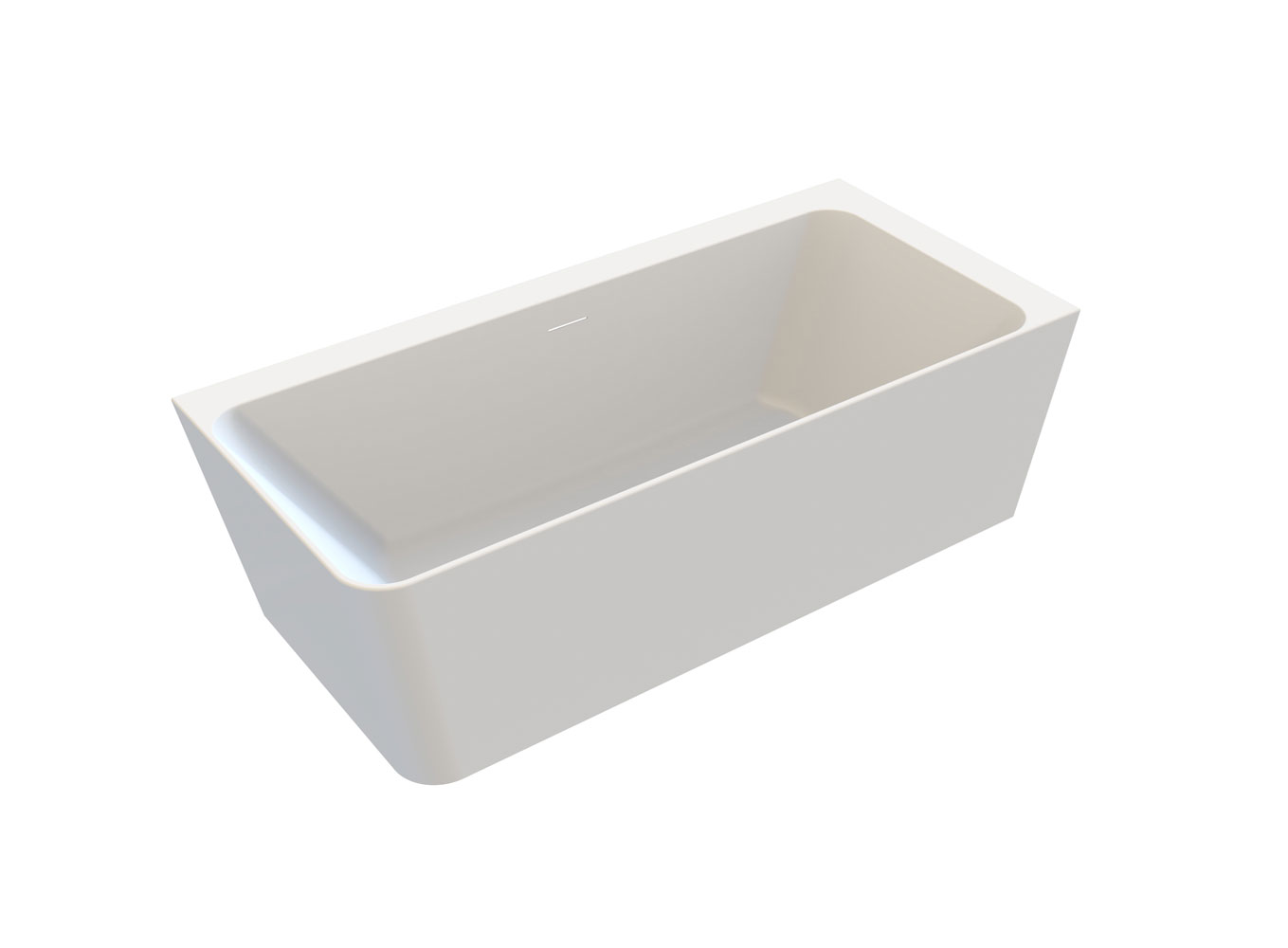 Niwell Ilda-R matt 170×78 cm szabadonálló kád falhoz jobbos, matt fehér NW-KSZ-ILD-R170-MW