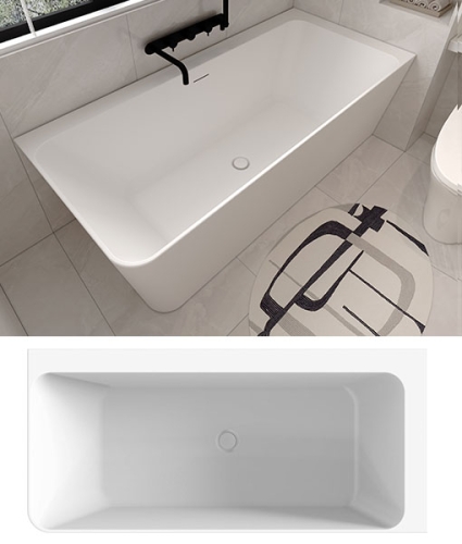 Niwell Ilda-R matt 170×78 cm szabadonálló kád falhoz jobbos, matt fehér NW-KSZ-ILD-R170-MW