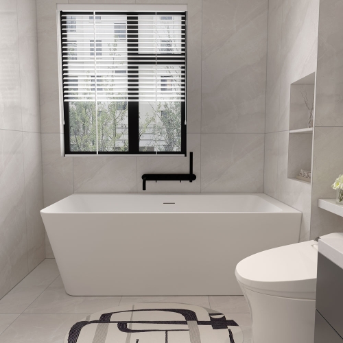 Niwell Ilda-R matt 170×78 cm szabadonálló kád falhoz jobbos, matt fehér NW-KSZ-ILD-R170-MW