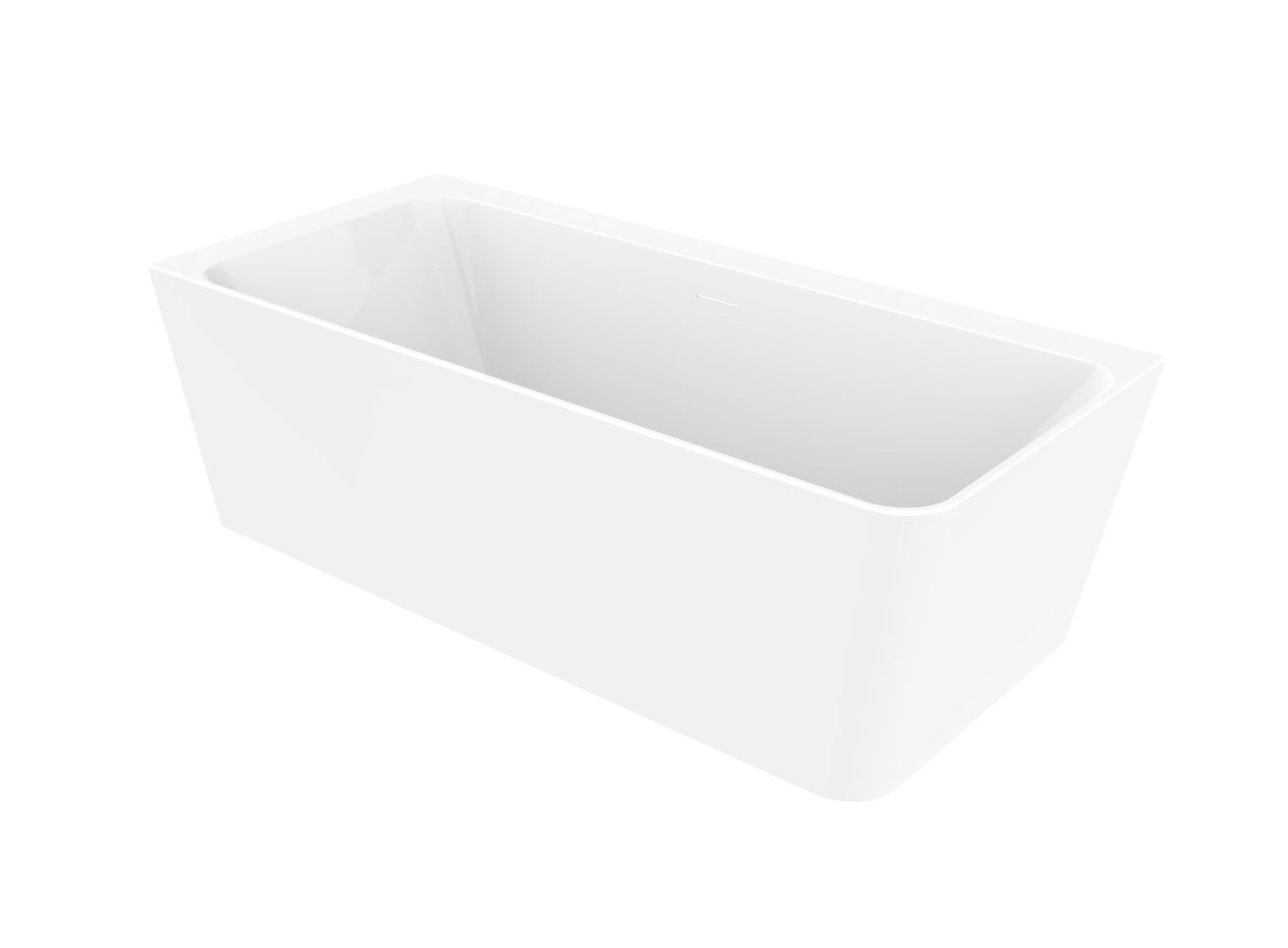 Niwell Ilda-L 170×78 cm szabadonálló kád falhoz balos, fényes fehér NW-KSZ-ILD-L170