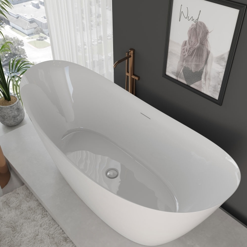 Niwell Lexie 168×73 cm szabadonálló kád, fényes fehér NW-KSZ-LEX168