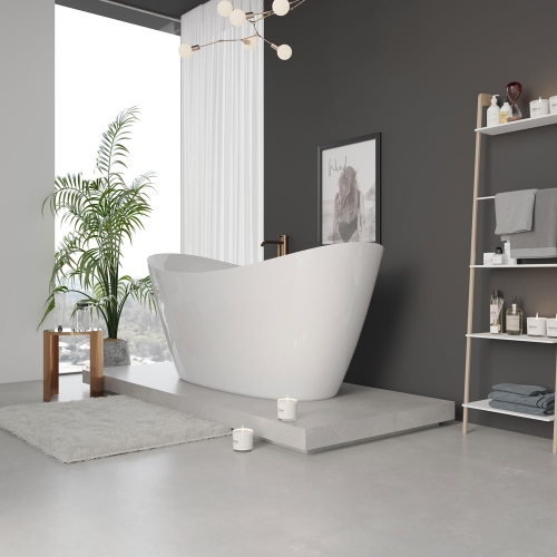 Niwell Lexie 168×73 cm szabadonálló kád, fényes fehér NW-KSZ-LEX168