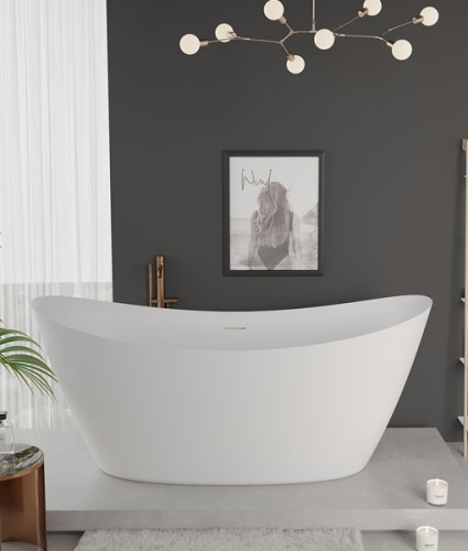 Niwell Lexie matt 168×73 cm szabadonálló kád, matt fehér NW-KSZ-LEX168-MW