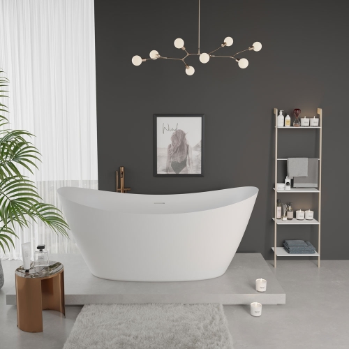 Niwell Lexie matt 168×73 cm szabadonálló kád, matt fehér NW-KSZ-LEX168-MW