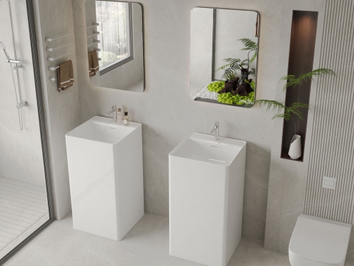 Niwell Letta szabadonálló akril mosdó, fényes fehér NW-MSZ-LETT45