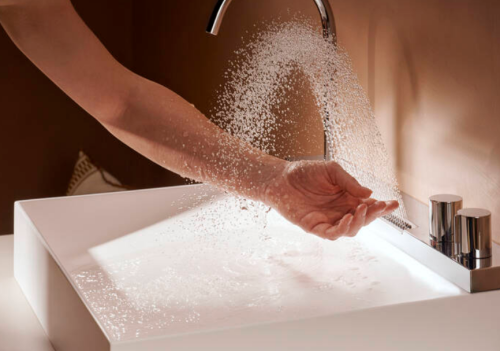 Hansgrohe Avalegra AquaUnit 580/475 mosdórendszer zuhanyvízsugárral, matt fekete 22472670