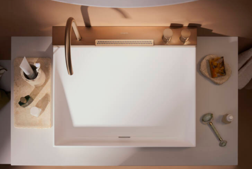 Hansgrohe Avalegra AquaUnit 580/475 mosdórendszer zuhanyvízsugárral, szálcsiszolt bronz 22472140