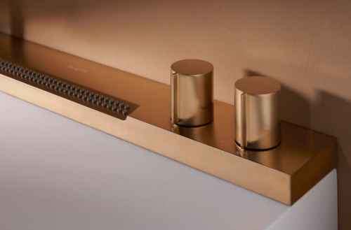 Hansgrohe Avalegra AquaUnit 580/475 mosdórendszer zuhanyvízsugárral, szálcsiszolt bronz 22472140