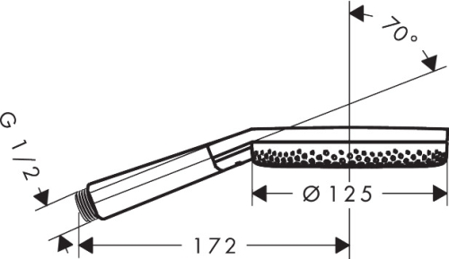 Hansgrohe Raindance Alive Select S kézizuhany 125, 3jet, szálcsiszolt bronz 24500140