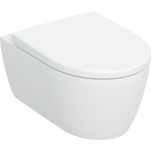 Geberit iCon fali WC mélyöblítésű készlet, zárt forma, TurboFlush, WC-ülőkével, matt fehér 503.046.JT.1
