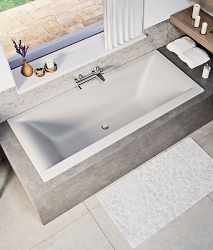 Niwell PETRA LUX Slim 170x80 egyenes kád, matt fehér WANW.SAD.170.080.EDS