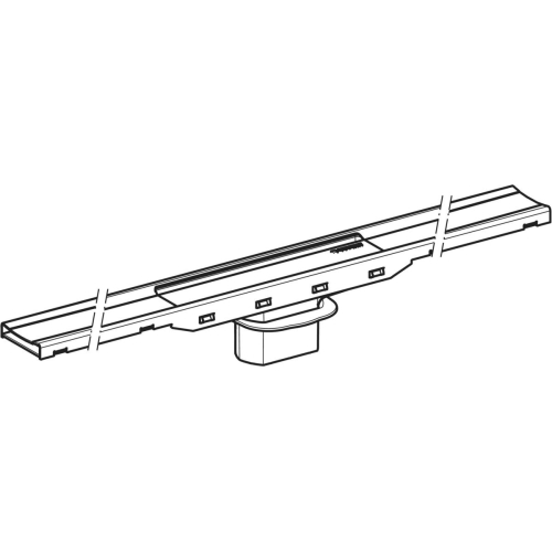 Geberit CleanLine80 30-110 cm zuhanyfolyóka, szálcsiszolt rozsdamentes acél 154.442.KS.1