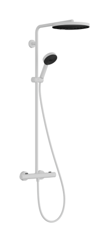 Hansgrohe Pulsify S Puro Showerpipe 260 Ecostat Fine termosztátos zuhanyrendszer, matt fehér 24236700
