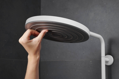 Hansgrohe Pulsify S Puro Showerpipe 260 Ecostat Fine termosztátos zuhanyrendszer, matt fehér 24236700