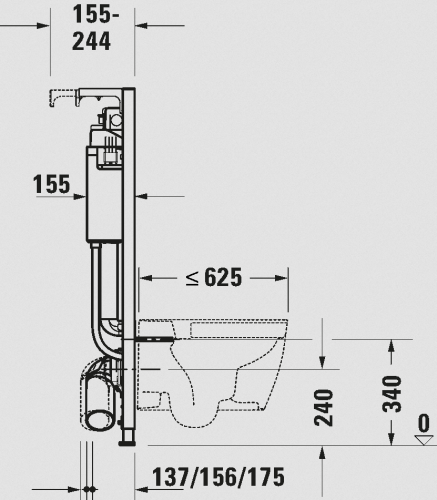 Duravit  DuraSystem szerelőelem WC-hez, száraz beszereléshez WD1013000000