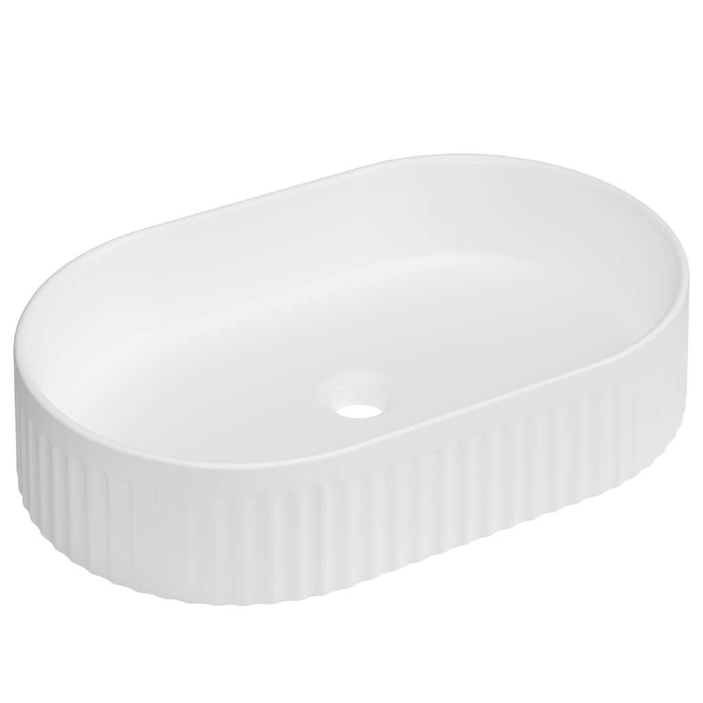 Invena GLAMOUR 50x32 cm pultra ültethető mosdó, fehér CE-63-W01-L