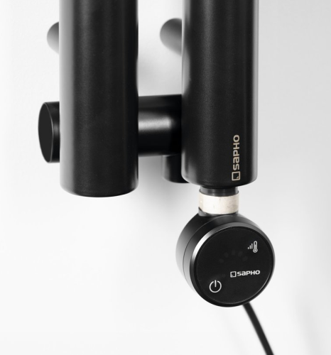 Sapho MOA elektromos termosztátos fűtőpatron, Bluetooth kapcsolattal, 800W, matt fekete MOA-B-800