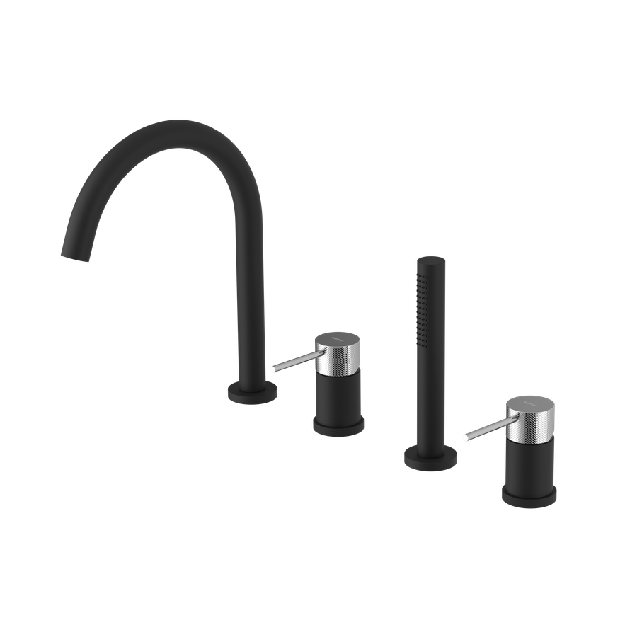 Sapho ULTRASAN kádperemre építhető csaptelep, matt fekete/króm UT052VBC