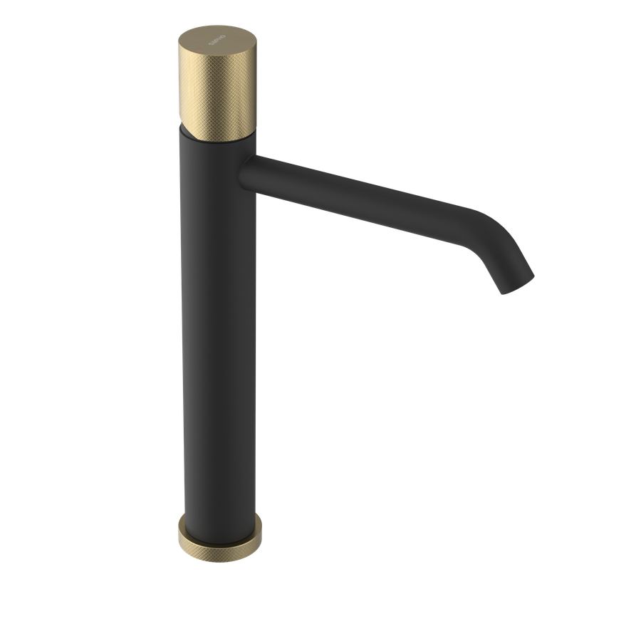 Sapho ULTRATAP magasított mosdócsaptelep, matt fekete/matt arany UT007TBG