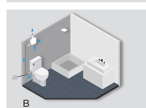 Aerauliqa QXD-80HT ventilátor, magas nyomásértékkel, utószellőztető és páraérzékelő funkcióval, beépített pillangószeleppel, WC csésze elszívásához 004647