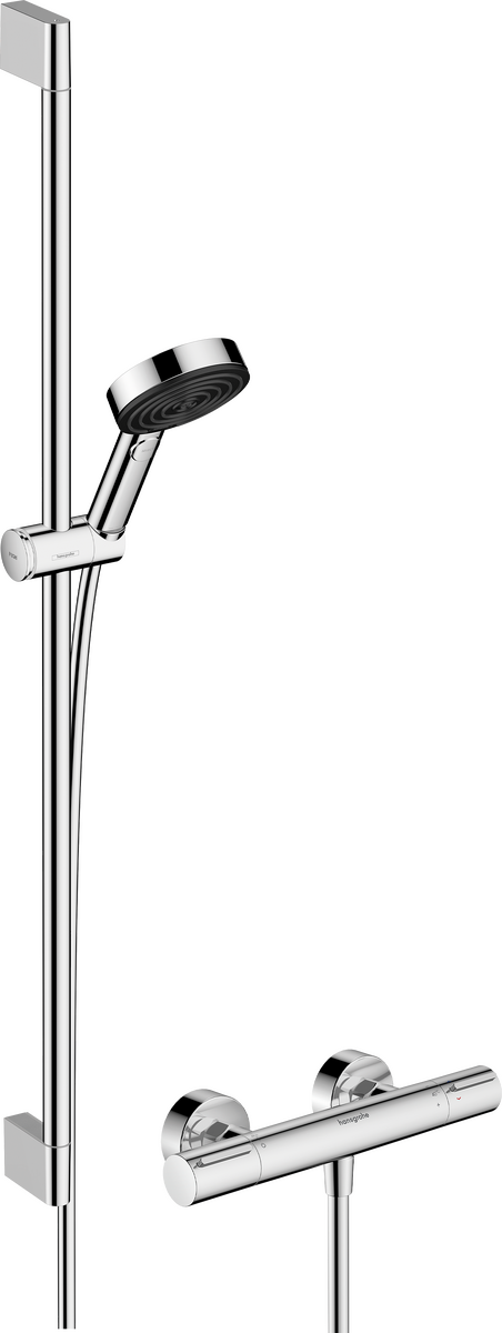 Hansgrohe Pulsify Select S Ecostat Element termosztátos csaptelep 3jet Relaxation zuhanyszettel, króm 24271000